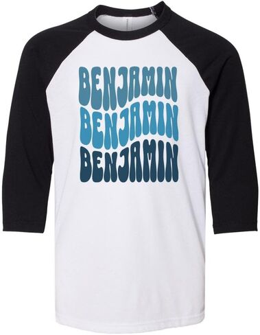 Wavy Benjamin Kids Three-Quarter Raglan Sleeve Baseball Shirt Youth in Saudi Arabia