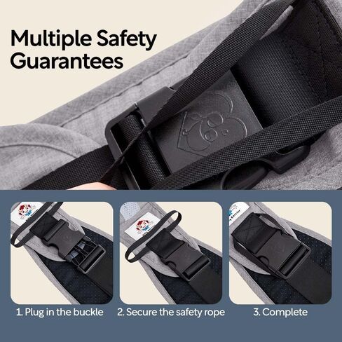 Baby Sling Carrier Toddler Carrier Boys Girls Newborn to Toddler Essentials Safety Non-Slip Baby Half Wrapped Sling Hip Carrier Black in Saudi Arabia