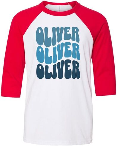 Wavy Oliver Kids Three-Quarter Raglan Sleeve Baseball Shirt Youth in Saudi Arabia