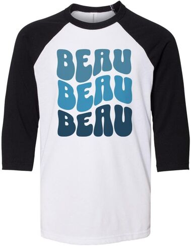 Wavy Beau Kids Three-Quarter Raglan Sleeve Baseball Shirt Youth in Saudi Arabia