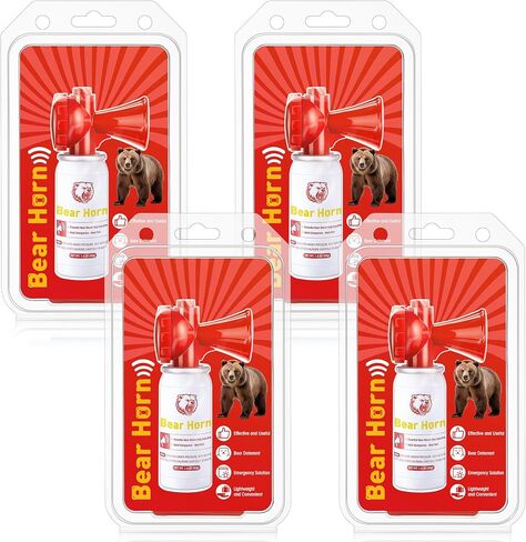 2 Pack Bear Horn to Scare Bears 1.4oz, Very Loud 120dB Bear Air Horns for Safety for Hiking, Heard Up to 1/2 Mile Away, Bear Spray Self Defense, Blow Horn to Scare Wild Animals, Bear Alarm in Saudi Arabia