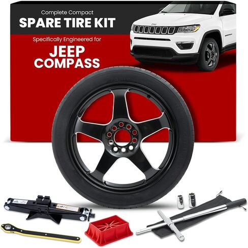 Modern Spare – Fits 2017-2025 Jeep Compass - Compact Spare Tire Kit & Accessories - Wheel & Tire Only in Kuwait
