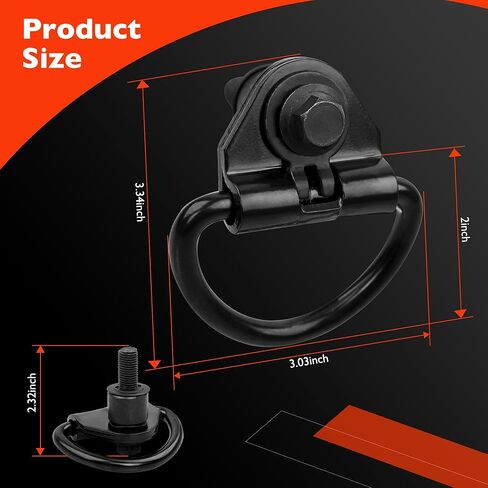 6pcs Cargo D-Hooks متوافقة مع 2015-2023 Ford Transit 150 250 350 ربط الشحن الخلفي لأسفل Hook استبدال BK21V550A74AD ، V550A74-AD in Kuwait