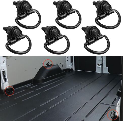 6pcs Cargo D-Hooks متوافقة مع 2015-2023 Ford Transit 150 250 350 ربط الشحن الخلفي لأسفل Hook استبدال BK21V550A74AD ، V550A74-AD in Kuwait