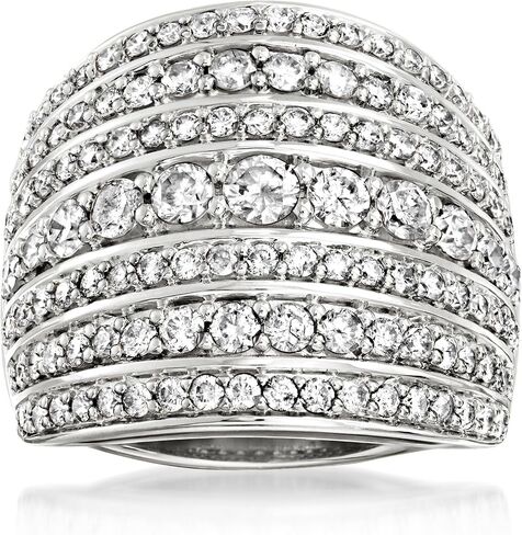 Ross-Simons 2.00 ct. t.w. Diamond Multi-Row Ring in Sterling Silver in Saudi Arabia