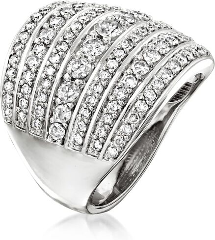 Ross-Simons 2.00 ct. t.w. Diamond Multi-Row Ring in Sterling Silver in Saudi Arabia
