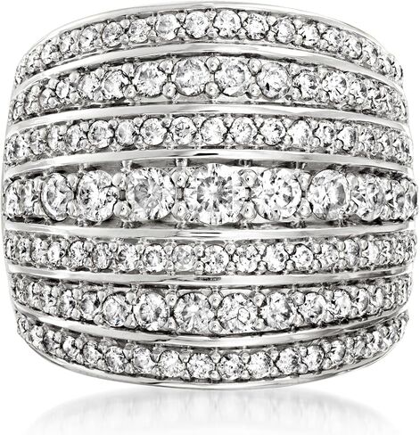 Ross-Simons 2.00 ct. t.w. Diamond Multi-Row Ring in Sterling Silver in Saudi Arabia