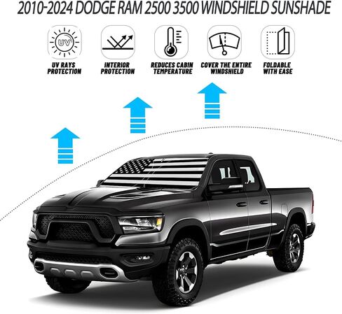 D-Lumina الزجاج الأمامي الظل أشعة الشمس لعام 2019-2025 GMC Sierra 1500 2500 3500 ملحقات ، النافذة الأمامية Sunshade American Sun Visor Protector Sun Shield Block UV Ray Heat ، قابلة للطي 2 طبقات 210 طنًا مادة in Saudi Arabia