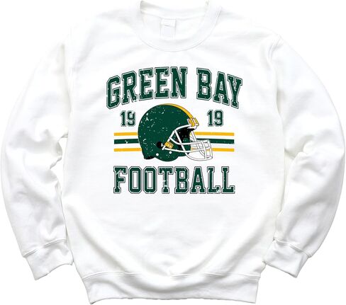 Olive Loves Apple Vintage Green Bay 1919 Football Sweatshirt for Men Women and Kids Distressed Game Day Pullover in Saudi Arabia