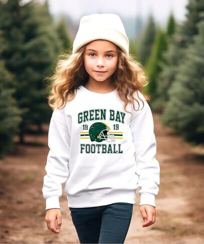 Olive Loves Apple Vintage Green Bay 1919 Football Sweatshirt for Men Women and Kids Distressed Game Day Pullover in Saudi Arabia