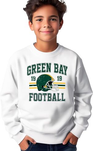 Olive Loves Apple Vintage Green Bay 1919 Football Sweatshirt for Men Women and Kids Distressed Game Day Pullover in Saudi Arabia