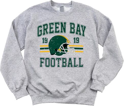 Olive Loves Apple Vintage Green Bay 1919 Football Sweatshirt for Men Women and Kids Distressed Game Day Pullover in Saudi Arabia