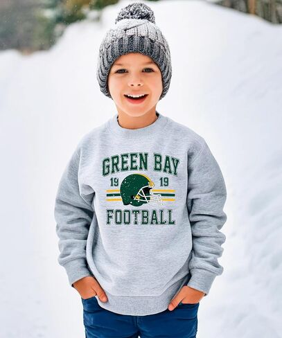 Olive Loves Apple Vintage Green Bay 1919 Football Sweatshirt for Men Women and Kids Distressed Game Day Pullover in Saudi Arabia
