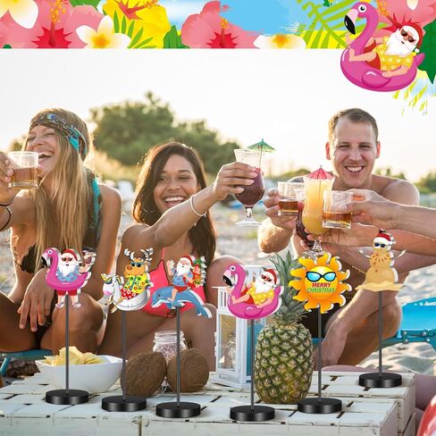 6 Pcs Colorful Birthday Party Decoration Happy Birthday Table Standing Sign Decor for Centerpieces Celebration Wooden Sign Single-sided Printed Tabletop Decor for Party Favor Supplies in Saudi Arabia