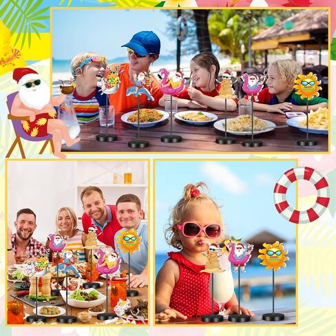 6 Pcs Colorful Birthday Party Decoration Happy Birthday Table Standing Sign Decor for Centerpieces Celebration Wooden Sign Single-sided Printed Tabletop Decor for Party Favor Supplies in Saudi Arabia