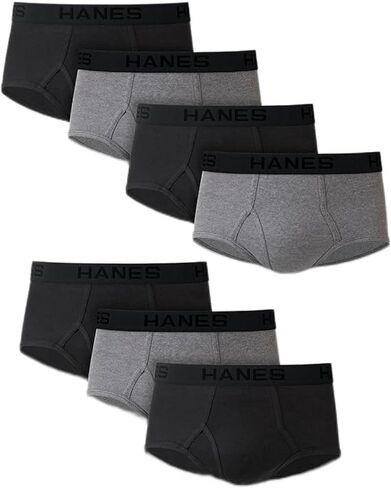 Hanes Men Classics Bursless ، Black/Gray ، xx-large in Saudi Arabia
