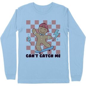 Can't Catch Me Gingerbread Man Kids Long Sleeve T-Shirt Youth in Saudi Arabia