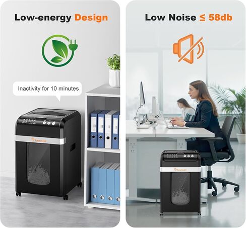 Bonsaii 100 Sheets Auto Feed Paper Shredder, Micro-Cut Shredders for Home Office Use, 10 Minutes Heavy Duty Shredder / 4.2 Gallons/Security Level P-4 (C231-D) in Kuwait