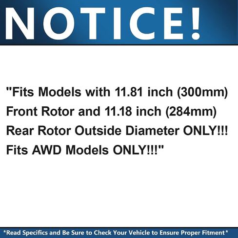 Detroit Axle-مجموعة الفرامل لـ 4WD 10-15 Hyundai Tucson ، 11-16 Kia Sportage Replacement 2011 2012 2013 2014 2015 Brake Rotors Ceramic Brake Pads: 11.81 '' Front and 11.18 '' Roals Routors in Kuwait
