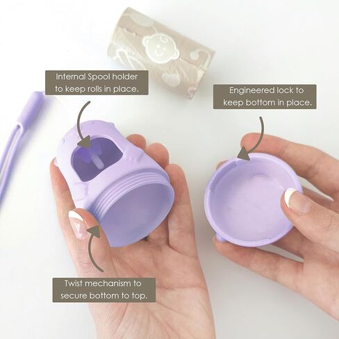 NEW Moodie Disposable Diaper Bags Dispenser COMBO PACK | 105 VANILLA SCENTED Baby Poop Bags TOTAL | Dirty Diaper Trash Bags | Diaper Bags Disposable (VANILLA DREAM) in Kuwait