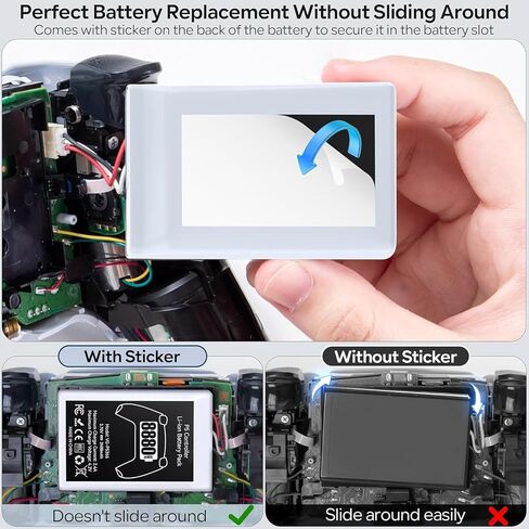 2 Packs PS5 Controller Battery, 8880mWh High Capacity PS5 Controller Battery Replacement, Reliable PS5 Battery, PS5 Battery Pack for Extended Gaming, PS5 Rechargeable Battery Pack in Kuwait