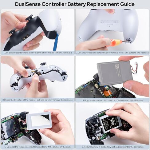 2 Packs PS5 Controller Battery, 8880mWh High Capacity PS5 Controller Battery Replacement, Reliable PS5 Battery, PS5 Battery Pack for Extended Gaming, PS5 Rechargeable Battery Pack in Kuwait