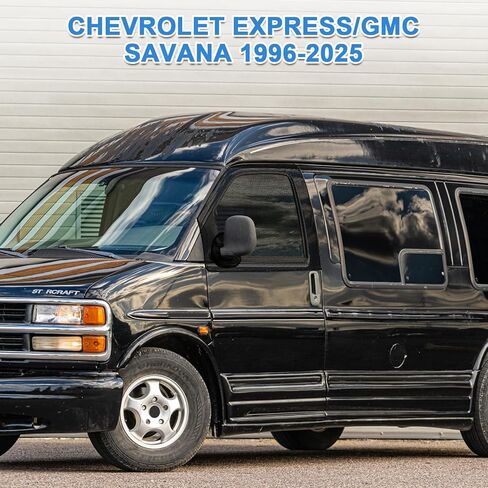 Magnetic Window Screens Customized for 1996-2025 Chevrolet Express/GMC Savana, Front Door Bug Mesh (Pair), Keeps Bugs Out Magnetic Bug Mesh, Easy to Install in Kuwait