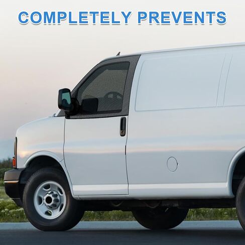 Magnetic Window Screens Customized for 1996-2025 Chevrolet Express/GMC Savana, Front Door Bug Mesh (Pair), Keeps Bugs Out Magnetic Bug Mesh, Easy to Install in Kuwait