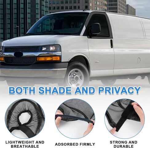 Magnetic Window Screens Customized for 1996-2025 Chevrolet Express/GMC Savana, Front Door Bug Mesh (Pair), Keeps Bugs Out Magnetic Bug Mesh, Easy to Install in Kuwait