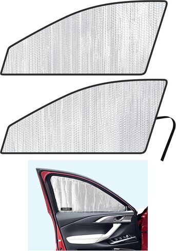 النافذة الجانبية المقعد الأمامي العاكس Sunshade مخصص لعام 2016 2017 2018 2019 2020 2021 2022 2023 MAZDA CX-9 CX9 SUV ، Sport ، Touring ، Grand Touring ، Signature (مجموعة 2) in Kuwait
