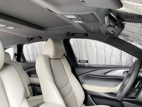 النافذة الجانبية المقعد الأمامي العاكس Sunshade مخصص لعام 2016 2017 2018 2019 2020 2021 2022 2023 MAZDA CX-9 CX9 SUV ، Sport ، Touring ، Grand Touring ، Signature (مجموعة 2) in Kuwait