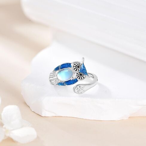 Cat/Octopus Adjustable Spoon Rings Sterling Silver Rings Jewelry Gifts for Women in Saudi Arabia