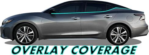 Slickmod Chrome Delete Blackout Vinyl Overlay for 2016-2021 Nissan Maxima Window Trim (Gloss Black) in Saudi Arabia