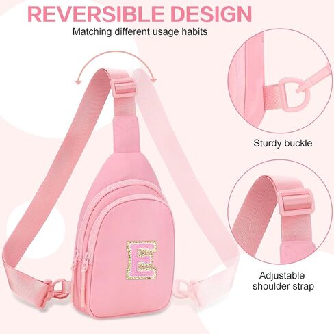 Birthday Gifts for for Girls Women- Personalized Initial Sling Bag Cross Body Bag Fashion Waist Packs Trendy Travel Fanny Pack with Initial Letter Patch Cute Stuff A in Kuwait