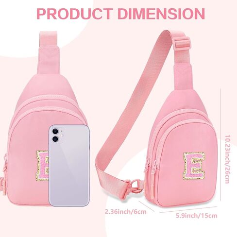 Birthday Gifts for for Girls Women- Personalized Initial Sling Bag Cross Body Bag Fashion Waist Packs Trendy Travel Fanny Pack with Initial Letter Patch Cute Stuff A in Kuwait