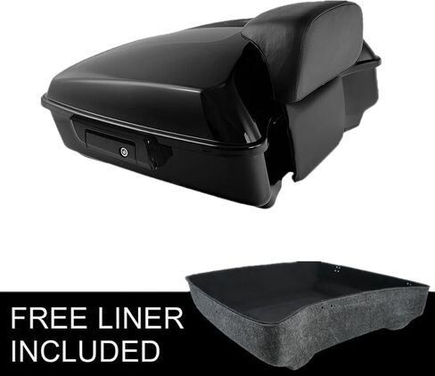 TCT-MOTORPARTS Vivid Black Tour Pack Trunk Around Bkacrest Mounting Luggage Rack Fit For BMW R18 B Transcontinental 2021-2023 in Saudi Arabia