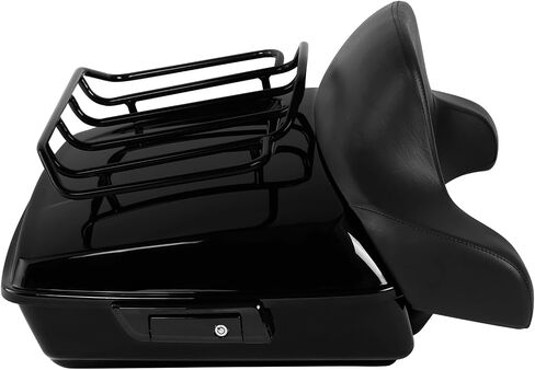 TCT-MOTORPARTS Vivid Black Tour Pack Trunk Around Bkacrest Mounting Luggage Rack Fit For BMW R18 B Transcontinental 2021-2023 in Saudi Arabia