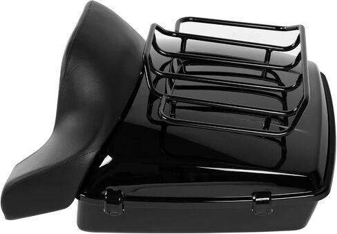 TCT-MOTORPARTS Vivid Black Tour Pack Trunk Around Bkacrest Mounting Luggage Rack Fit For BMW R18 B Transcontinental 2021-2023 in Saudi Arabia