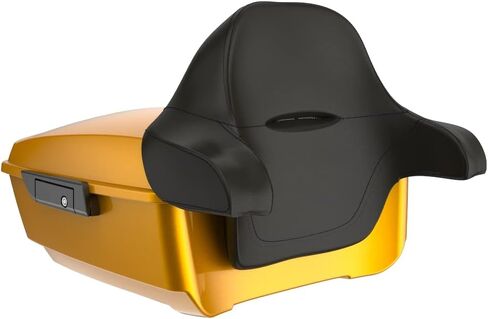Advanblack Vivid Black King Tour Pack Trunk+Wrap-around Backrest Pad+Top Luggage Rack+Black Trunk Pak Liners Fit for 09-Later Harley Touring, Road Glide, Street Glide Special, Electra Glide in Saudi Arabia
