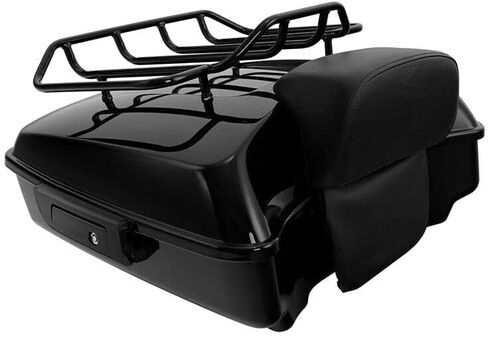 TCMT Chopped Tour Pack Black Latches Trunk Backrest Pad 2 Up Mount Rack Fit For Harley Tour Pak Touring CVO Road King Road Glide Street Glide Electra Glide 2014-2025 in Saudi Arabia