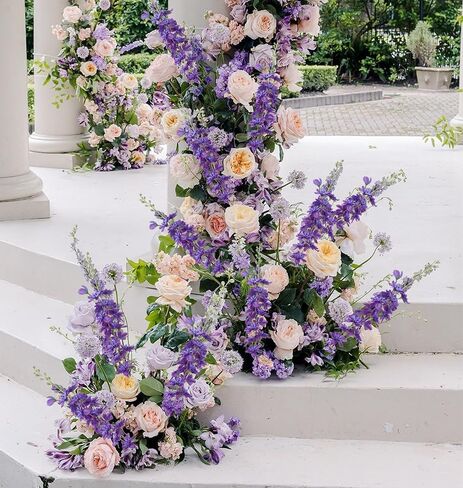 6PCS White Artificial Delphinium Flowers 33" Long Stems White Flowers Larkspur Silk Flowers for Tall Vase White Fake Flowers for Wedding Centerpieces for Home Decor Indoor (White) in Saudi Arabia