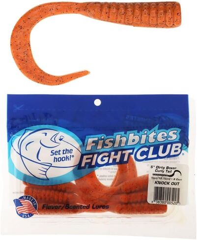 Fishbites Fight Club Lures - 5" Dirty Boxer Curly Tail in Saudi Arabia