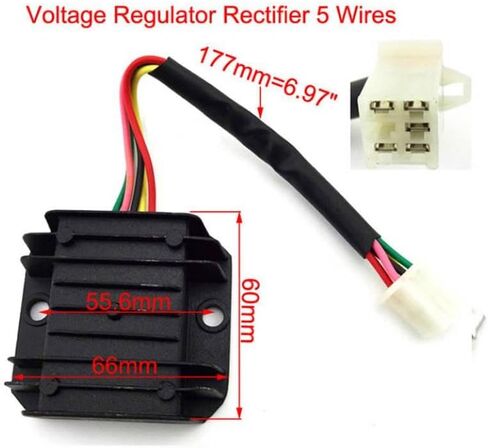 5 Wire Voltage Regulator Rectifier Compatible With 125cc 150cc ATV Quads GY6 Mopeds in Saudi Arabia