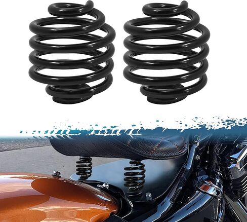 Motorcycle Solo Seat Springs 2 Inch Barrel Coiled Black Springs Fit for Harley Sportster Softail Bobber Chopper in Saudi Arabia
