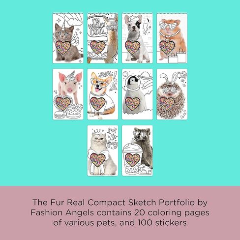 Fashion Angels Unicorn Fantasy Compact Sketch Portfolio, Coloring Book for kids Ages 6+ in Kuwait