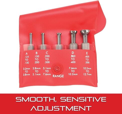 Starrett Small Hole Gage Set with Smooth, Sensitive Adjustments - 125-.500" (3.2-12.7mm) Range, 2-7/8-3-1/2" Length (75-90mm), 829A/B/C/D with Case, 4-Pack - S829EZ in Saudi Arabia