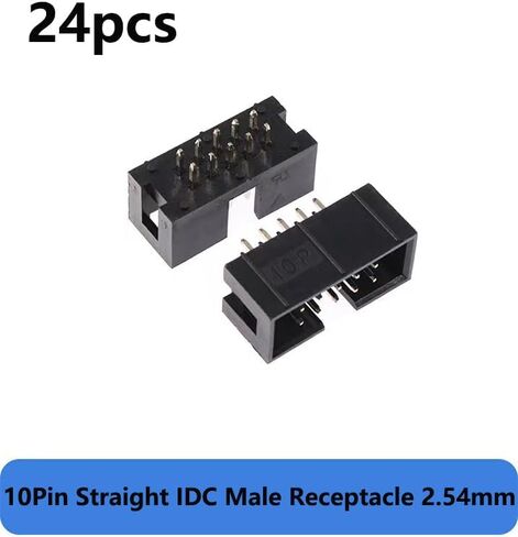 24 قطعة 2x3 صف مزدوج 6 دبوس رأس صندوق مستقيم موصل IDC ذكر لصف مزدوج وعاء الملعب 2.54 مللي متر لمشاريع PCB الإلكترونية ، كابلات الشريط المسطح. (24 قطعة/6pin 2.54 مللي متر محطة مقبس ذكر) in Kuwait