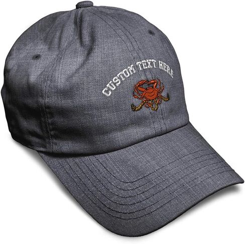 Soft Baseball Cap Crab B Embroidery Ocean and Crab Embroidery Twill Cotton Dad Hats for Men Women in Saudi Arabia