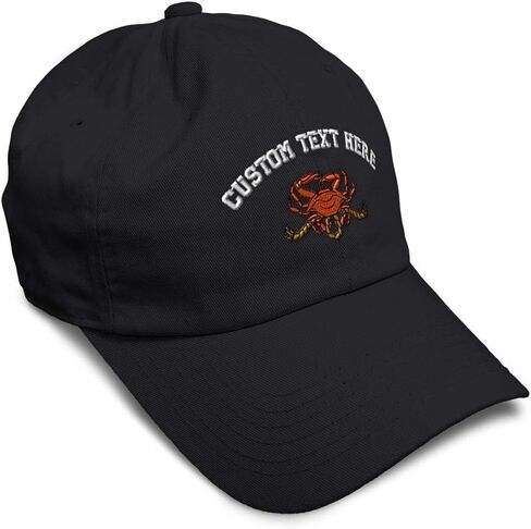 Soft Baseball Cap Crab B Embroidery Ocean and Crab Embroidery Twill Cotton Dad Hats for Men Women in Saudi Arabia