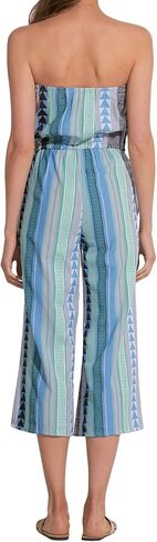 ELAN Women's Caro Strapless Tie-Waist Wide Leg Culotte Jumpsuit in Saudi Arabia